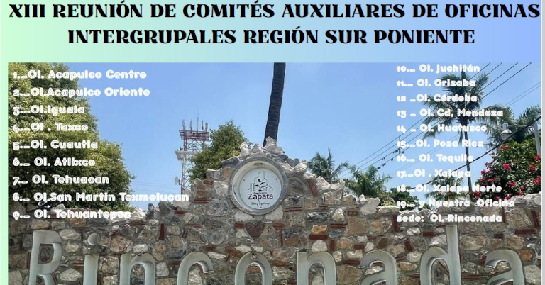 XIII REUNIÓN DE COMITÉS AUX. DE OFI. INTERGRUPALES